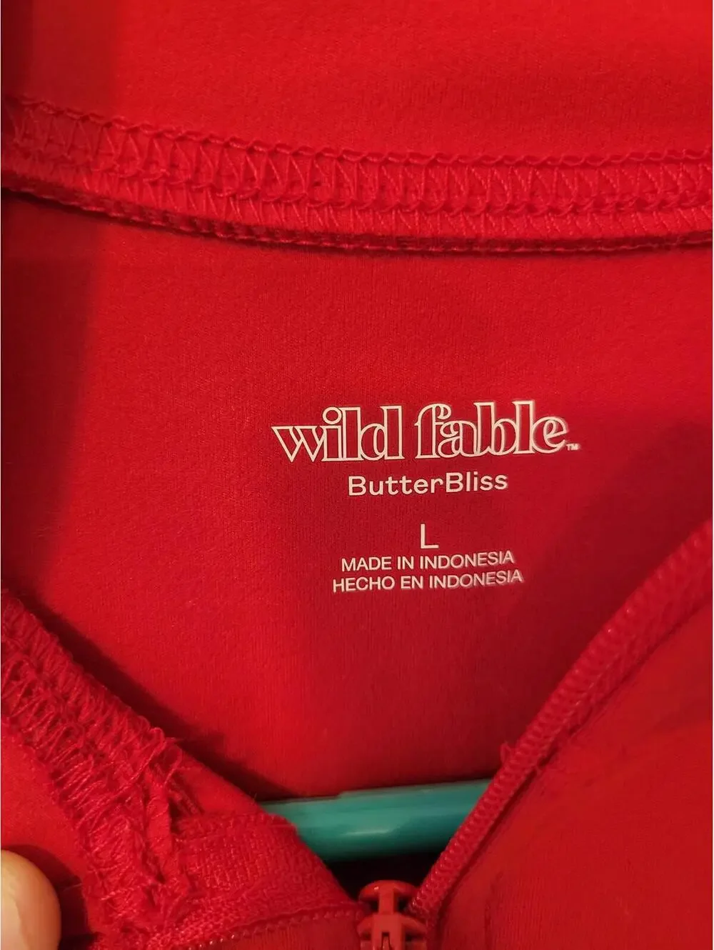 Wild Fable ButterBliss Red Zip-Up Jacket, Size Large - Picture 2 of 5